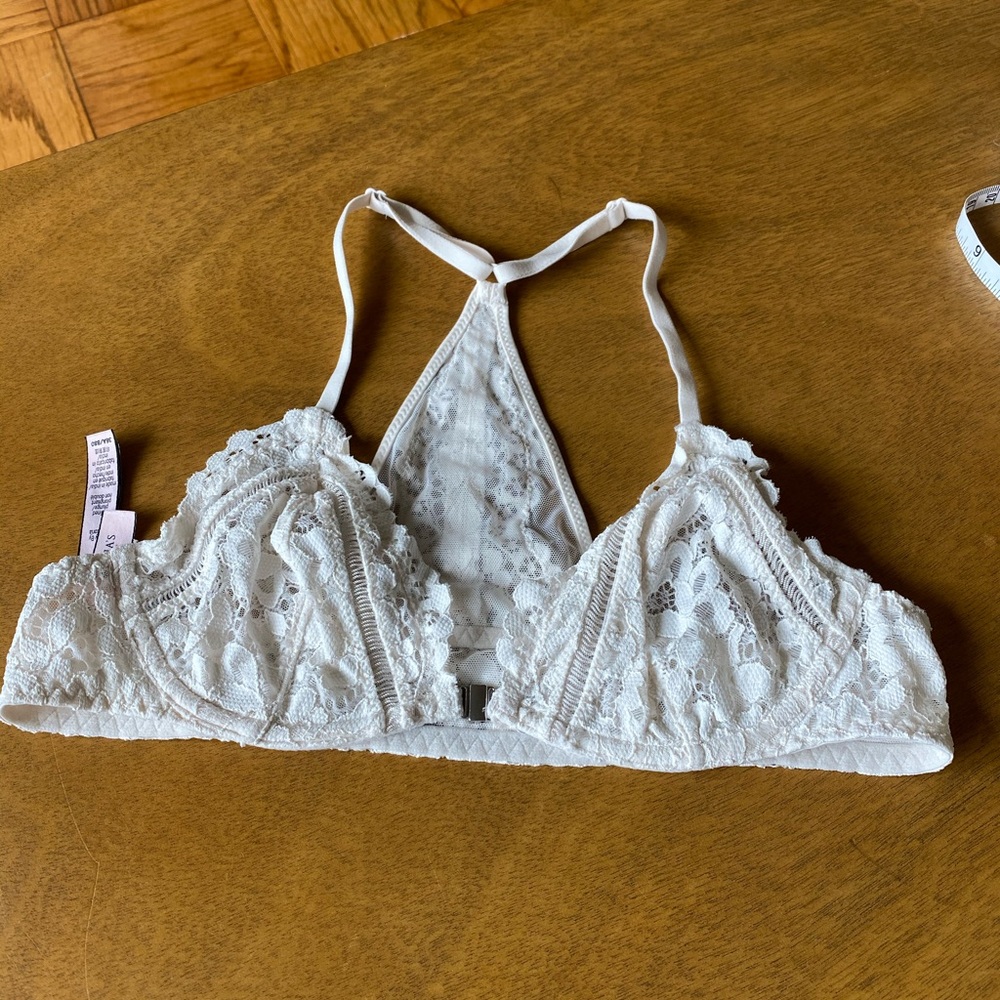 Front Closure Lace Racerback Bra